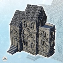 mittelalterlich Haus Vegetation 3 wargaming3d Miniatur Wargaming Architektur Gebäude dunkel Alter Mittelalterlich Miniaturen Landschaft Tischplatte Terrain 3d print model - Mito3D