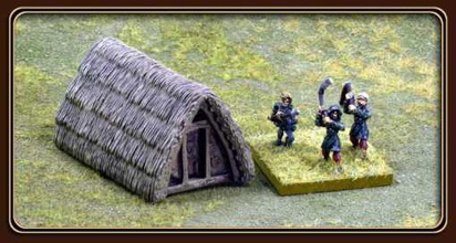 medieval peasant dwelling - wargaming3d 28mm miniature very small hut called gr benhaus german but built similar fashion all over europe indeed world basically wattle-and-daub thatched tent give occupants some head-room dugout pit usually two three feet deep hence name although one would probably hovel villein serf same principle used considerably larger houses especially soil dry enough dig into without oozing damp there versions smooth thatch another layered version also offered two-piece stl printing ends so layer lines run down rather than across it modeled roughly 1 100 scale 15mm wargaming need printed 180 scaling 3d print model - Mito3D