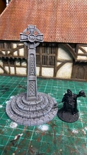 medieval stone cross - wargaming3d 28mm miniature 3d print model - Mito3D
