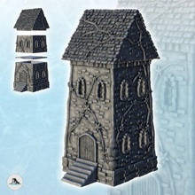 mittelalterlich Turm Böden Vegetation 4 wargaming3d Miniatur Wargaming Architektur Gebäude dunkel Alter Mittelalterlich Miniaturen Landschaft Tischplatte Terrain 3d print model - Mito3D