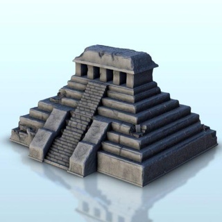 mesoamerican pyramid sanctuary 32 - wargaming3d Categories: 1:100 / 15mm, 1:56 28mm, 1:72 & 1:76 20mm, 3000BC-500: Ancients, 500-1500: Medieval, Historically Accurate, Terrain, Terrain aztec jungle maya medieval mezoamerica pacific ruins miniature wargamming 3d print model - Mito3D
