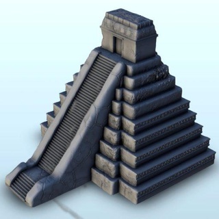 mesoamerican pyramid sanctuary 8 - wargaming3d Categories: 1:100 / 15mm, 1:56 / 28mm, 1:72 & 1:76 / 20mm, 3000BC-500: Ancients, 3000BC-500: Ancients, 3000BC-500: Ancients, 500-1500: Medieval, 500-1500: Medieval, Historically Accurate, Terrain, Terrain, Terrain, Terrain, Terrain  aztec jungle maya medieval mezoamerica pacific ruins miniature wargamming 3d print model - Mito3D