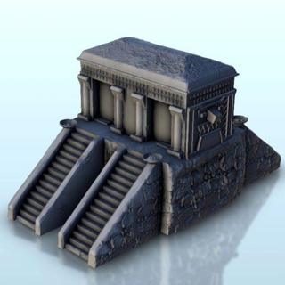 mesoamerican temple four stairs 19 - wargaming3d Categories: 1:100 / 15mm, 1:56 28mm, 1:72 & 1:76 20mm, 3000BC-500: Ancients, 500-1500: Medieval, Historically Accurate, Terrain, Terrain aztec jungle maya medieval mezoamerica pacific ruins miniature wargamming 3d print model - Mito3D