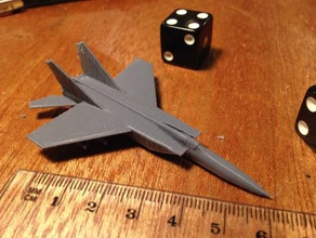 mig-25 foxbat - wargaming3d 28mm miniature 3d print model - Mito3D
