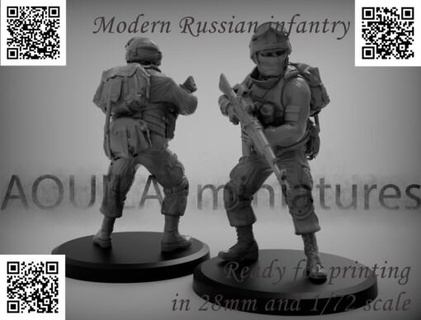 modern infantry armed forces russian federation - wargaming3d Category: DIGITAL STL FILES 1 56 28mm wargame wargameminiature miniature wargamming 3d print model - Mito3D