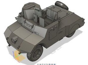 morris light reconnaissance car - wargaming3d miniature wargamming 3d print model - Mito3D