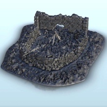 mortar entrenched position 2 - wargaming3d miniature wargamming Architecture, bolt action, building, décor, Flames of War, modern, ruins, scenery, tabletop, terrain, warhammer 3d print model - Mito3D