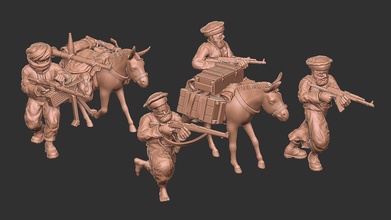 mujahadeen caravan 01 - wargaming3d miniature wargamming 3d print model - Mito3D