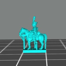 napwars french chasseur cheval 6mm - wargaming3d miniature wargamming 1:285, 6mnm, Napoleonic Wars 3d print model - Mito3D
