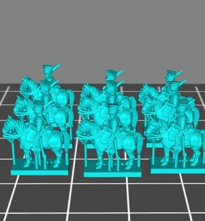 Nickerchen Italien 1805 Chasseur cheval Kampagne Kleid gezeichnet Säbel 6mm wargaming3d Miniatur Wargaming 3d print model - Mito3D