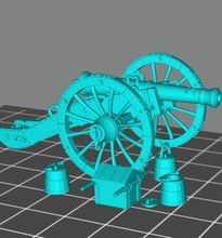 nap wars french 12pdr gribeauval revolution cannon 28mm - wargaming3d miniature wargamming : 1:56 / 28mm, napoleonic, Napoleonic Wars, Napoleonics 3d print model - Mito3D