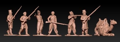 napoleonisch abgestiegen Dromedar Regiment wargaming3d Kategorie Digital stl Dateien Miniatur Wargaming 3d print model - Mito3D