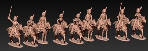 napoleonic french guard horsegrenadiers - wargaming3d Category: DIGITAL STL FILES tag miniature wargamming 3d print model - Mito3D