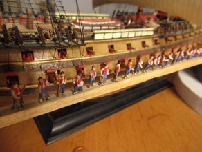 napoleonic naval cannon crews - wargaming3d miniature wargamming canoneers, crews, english, First French Empire, guns, sailors 3d print model - Mito3D