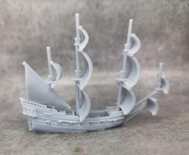 ne dutch full-rigged pinnace - wargaming3d 28mm miniature distinctively generic model not based any particular historical ship but generally representative her type she scaled very rough estimate my part so recommend scaling whatever you feel appropriate your wargaming needs highly detailed comes files both resin fdm printing well masts yardarms sails fighting tops additional accessories 3d print model - Mito3D