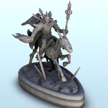 necro horseman - wargaming3d miniature wargamming Accessories, age, beast, chaos, character, dark, darkness, deamon, devil, figure, figures, figurine, games, mini, miniatures, necro, resin, rpg, scenery, sla, squad, statue, tabletop, terrain, warhammer, zombie 3d print model - Mito3D