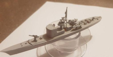 no 13 sub chaser - wargaming3d 28mm miniature japanese also commonly used escort includes both early war variant up-armed 1944 version 3d print model - Mito3D