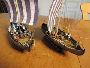 oceanico knarr equipaggio ad1000 vinlandia hastings scenari wargaming3d miniatura wargaming 1066 barca Hastings normanno Barca vela commerciante 3d print model - Mito3D