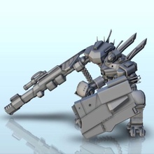odtis combat robot 21 - wargaming3d miniature wargamming future, miniatures, science-fiction, scifi, wargame 3d print model - Mito3D