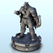 orc hero beast skin bow 2 - wargaming3d miniature wargamming 40000, 40k, Age of Sigmar, alien, boyz, character, Fantasy, figure, gestalt, green-skinned, greenskins, maccabian, mini, miniatures, nob, oddboyz, orc, ork, resin, rpg, savage, scenery, scifi, sla, squad, statue, WAAAGH!, warband, warhammer, warlike 3d print model - Mito3D