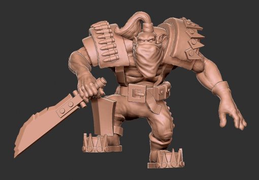 ork14 wargaming3d 28mm miniatura 3D print model - Mito3D