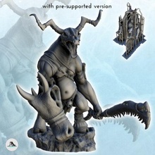 orobas infernal daemon + presupported version 8 - wargaming3d miniature wargamming chaos, dark, darkness, deamon, devil, evil, figure, miniatures, resin, statue, Supported 3d print model - Mito3D