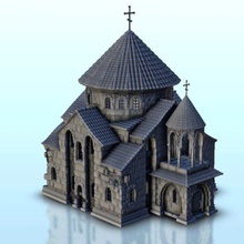 orthodox square church 10 - wargaming3d miniature wargamming Architecture, bolt action, building, décor, Flames of War, modern, ruins, scenery, tabletop, terrain, warhammer 3d print model - Mito3D