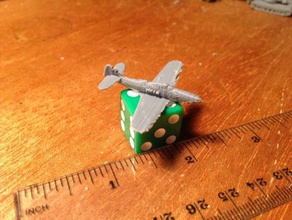 p-39q airacobra - wargaming3d 28mm miniature 3d print model - Mito3D