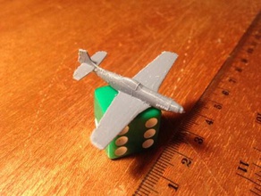 p-51d mustang - wargaming3d 28mm miniature 3d print model - Mito3D