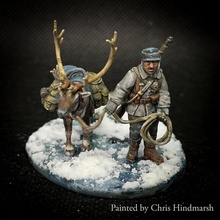 pack reindeer finnish soldier - wargaming3d miniature wargamming Finland, reindeer, rudolf, winter war 3d print model - Mito3D