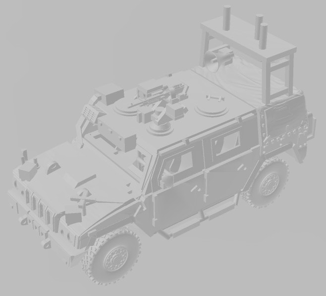 pantera comando vinculo veículo britânico wargaming3d miniatura jogos guerra exército moderno Rodas armaduras 3D print model - Mito3D