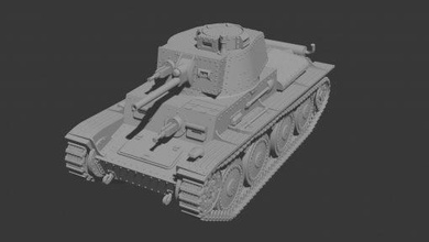 Panzer 38 wargaming3d 28mm miniatura 3d print model - Mito3D