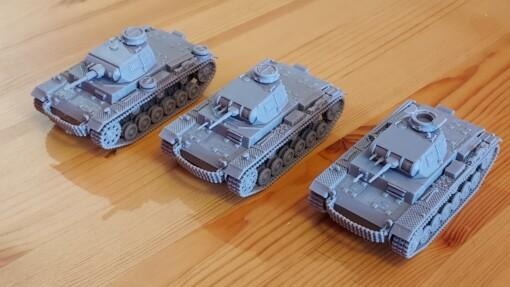Panzer 3 1 56 28mm wargaming3d Kategorie Deutsche Arvernes Miniaturen wwii Miniatur Wargaming 3d print model - Mito3D