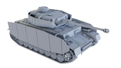 Panzer iv Ausf wargaming3d miniatura jogos guerra 3d print model - Mito3D
