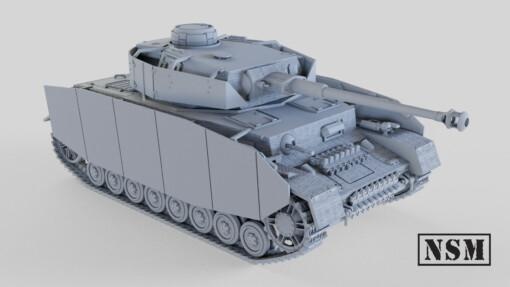 Panzer iv Ausf Zimmerit wargaming3d miniatura jogos guerra 3d print model - Mito3D