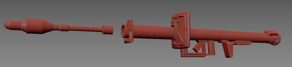 Panzerschreck roketler wargaming3d minyatür savaş oyunları Etiket tank korkusu 3d print model - Mito3D