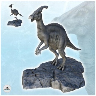 parasaurolophus dinosauro 2 wargaming3d base figura fossile giurassico Jurassic Park lucertola miniatura parco preistoria scala statua wargaming 3d print model - Mito3D