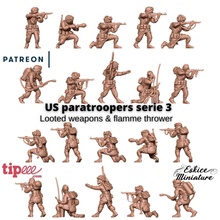 parachutistes pillé armes serie 3 x10 28mm wargaming3d miniature wargaming 3d print model - Mito3D