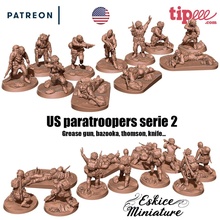 paratroopers serie 2 x10 - 28mm wargaming3d miniature wargamming : 1:56 / 28mm, 1:72, WW 2, ww2 3d print model - Mito3D