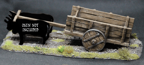 peasant cart - wargaming3d 28mm miniature 3d print model - Mito3D