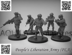 povos libertação exército pla wargaming3d miniatura jogos guerra 3d print model - Mito3D