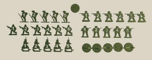 pin markers soldier - wargaming3d 28mm miniature 3d print model - Mito3D