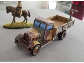 polish fiat 621 truck - 28mm wargaming3d miniature 3d print model - Mito3D