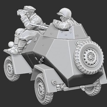 polish people's army ba64 28mm - wargaming3d miniature wargamming : 1:56 / 28mm, 1945, AA vehicle, BA64, bolt action, eastern front, Kolberg, polish, pommernstellung, soviet, ww2 3d print model - Mito3D