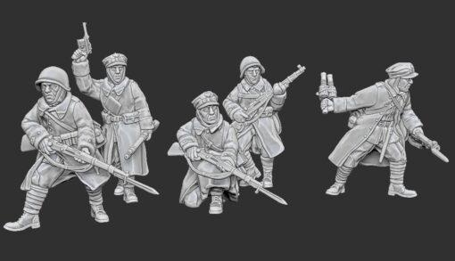 polish people's army riflemen - wargaming3d 1945 eastern ww2 miniature wargamming 3d print model - Mito3D