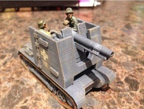 pz 1sig 33 bizon tahrikli tabanca 28mm wargaming3d minyatür 3d print model - Mito3D