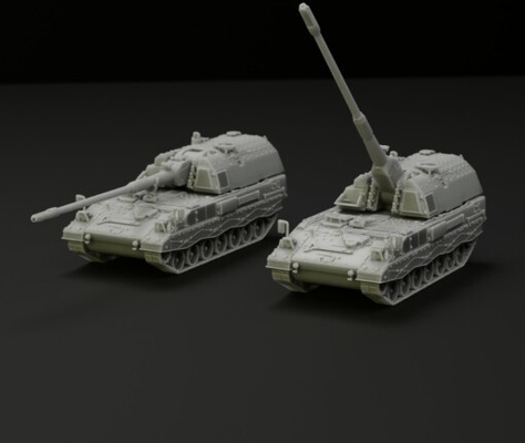 pzh panzerhaubitze 2000 obus wargaming3d 1 56 28mm 72 76 20mm 1980+ moderno 3d imprimíveis historicamente preciso escalomodelo militares miniatura tanque brinquedo veículo jogos guerra 3d print model - Mito3D