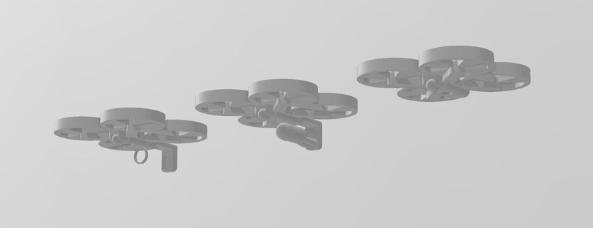 quadcopter drone set - wargaming3d 1 56 28mm aerial insurgen insurgent modern quadcop tabletop ultra ultra-modern wargame wargaming miniature wargamming 3d print model - Mito3D
