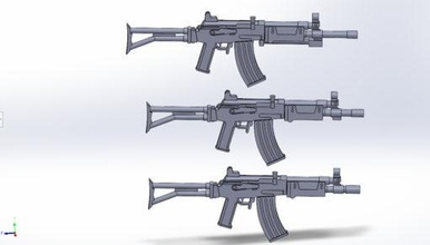 r4 r5 r6 vector south-african assault rifles - wargaming3d miniature wargamming : 1:56 / 28mm, assault, gun, rifle, cartridge, galil, modern, scope, south africa, weapon 3d print model - Mito3D