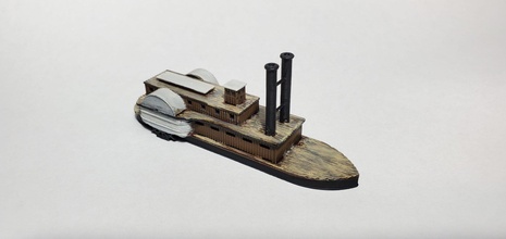 ram lancaster - wargaming3d miniature wargamming American Civil War, Ellet Ram Fleet, Ironclads, Mississippi River 3d print model - Mito3D